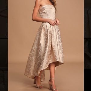 COPY - Champagne High-Low Dress